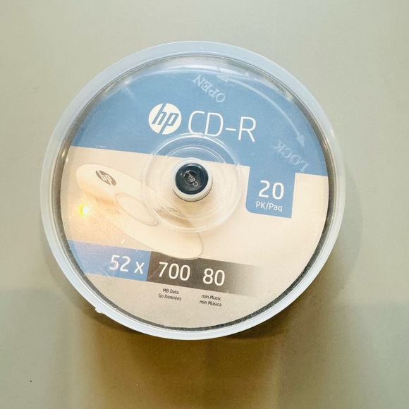 HEWLETT PACKARD CR52020CB CD-R 20PK Spindle Blank CD’s New and Sealed - Picture 4 of 4